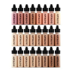 Aeroblend 24 color shade range tubes displayed for skin tone matching