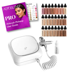 Aeroblend airbrush makeup pro starter kit with compact compressor for travel