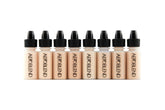 Aeroblend airbrush mini set light shows eight bottles for lightweight coverage.