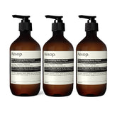 Aesop Eleos Nourishing Body Cleanser bottle with hydrating formula for daily nourishment.