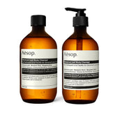 Aesop Geranium Leaf Body Cleanser bottle front view for a refreshing cleanse