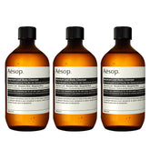 Aesop Geranium Leaf Body Cleanser refill packaging on display for convenient refills.
