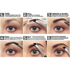 Aesthetica Brow Contour Kit brush and spoolie included for smooth, controlled application.