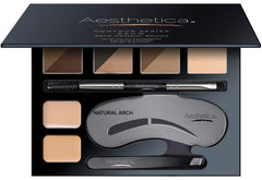 Aesthetica Brow Contour Kit palette closed, compact for travel and on-the-go brow styling.