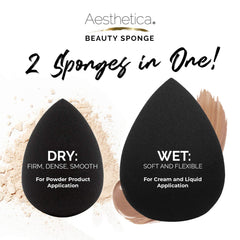 Aesthetica sponge flat edge ideal for contouring around nose and eyes.