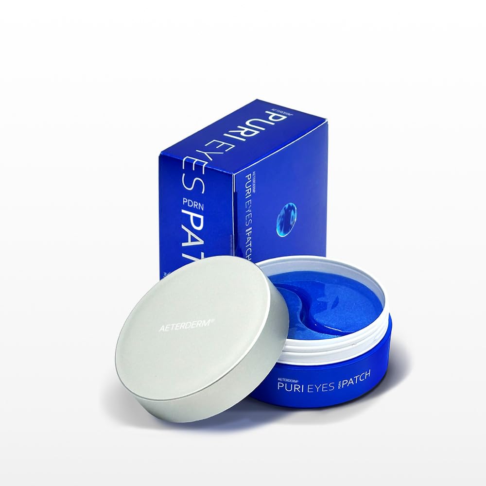 AETERDERM Puri Eyes PDRN Patch packaging highlighting whitening and anti-wrinkle focus