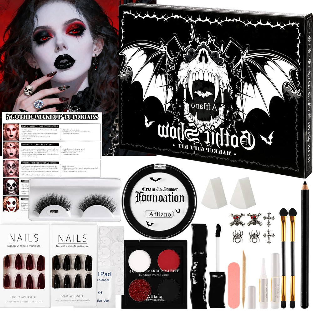 Afflano Goth White Foundation Cream for an even base in dramatic costumes