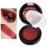 Afflano red eyeshadow palette compact for travel with rich pigment delivery.