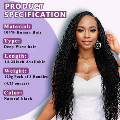 Afihond soft-texture braiding hair 18-inch for easy styling