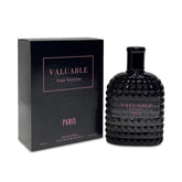 AFLUXE Valuable Paris bottle front view; fresh, sophisticated fragrance for everyday confidence.