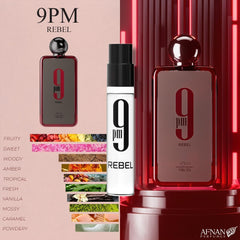 Afnan 9PM Pour Homme 2ml vial for refined evening style