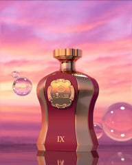 Afnan Highness Maroon packaging display, suggesting UAE-inspired luxury and gifting appeal.