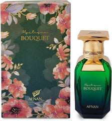 Afnan Mystique Bouquet bottle cap, premium packaging for gifting.