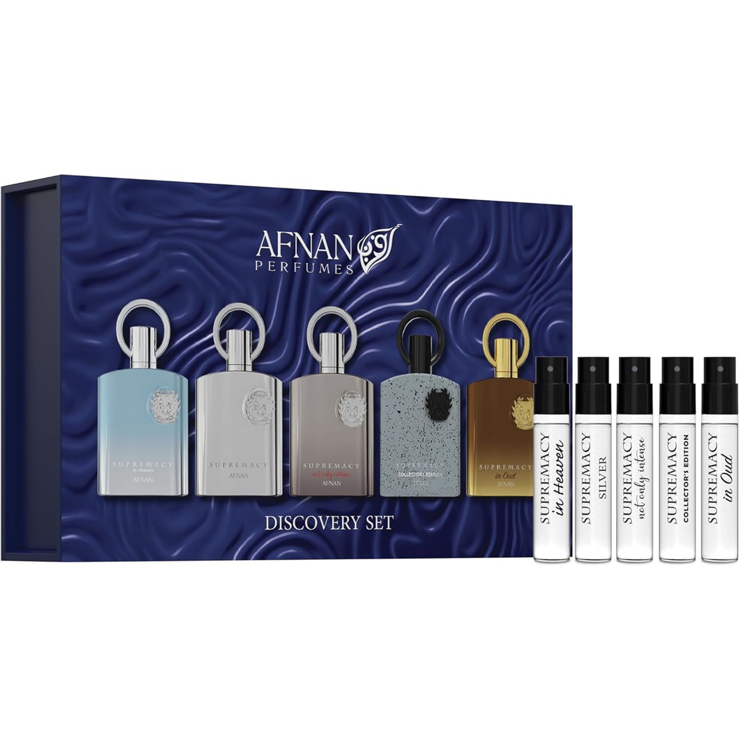 Afnan Supremacy Homme Discovery Kit front view for easy fragrance exploration