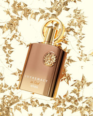 Afnan Supremacy Oud label artwork on bottle showcases premium packaging.