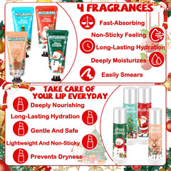 Afniimyapt holiday cards - add a personal note to each lip balm gift.