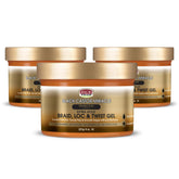 African Pride Black Castor Miracle Extra Hold Braid Gel bottle for firm, flake-free braids.