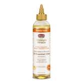African Pride Moisture Miracle 5 Oils bottle showing lightweight hydration for shine