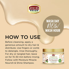 African Pride Moisture Miracle conditioner bottle ready to nourish and restore curls.