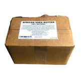 afrimports African Shea Butter 10 lb tub; smooth white texture for skin and hair care.