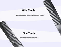 AFT90 styling comb with fine and wide teeth for versatile hair types.