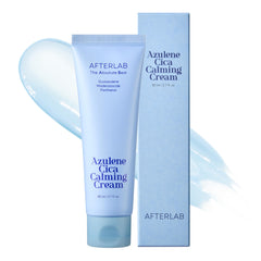 AfterLAB Azulene Cica Cream jar closeup offering soothing hydration for sensitive skin.