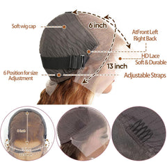 Agairl pre-plucked HD frontal wig for easy blend.