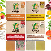 Age of Sage Peach Tea artisan soap for daily cleansing with hydrating moisture
