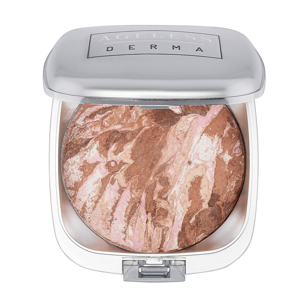 Ageless Derma Nubian Beige baked foundation compact for a natural finish.