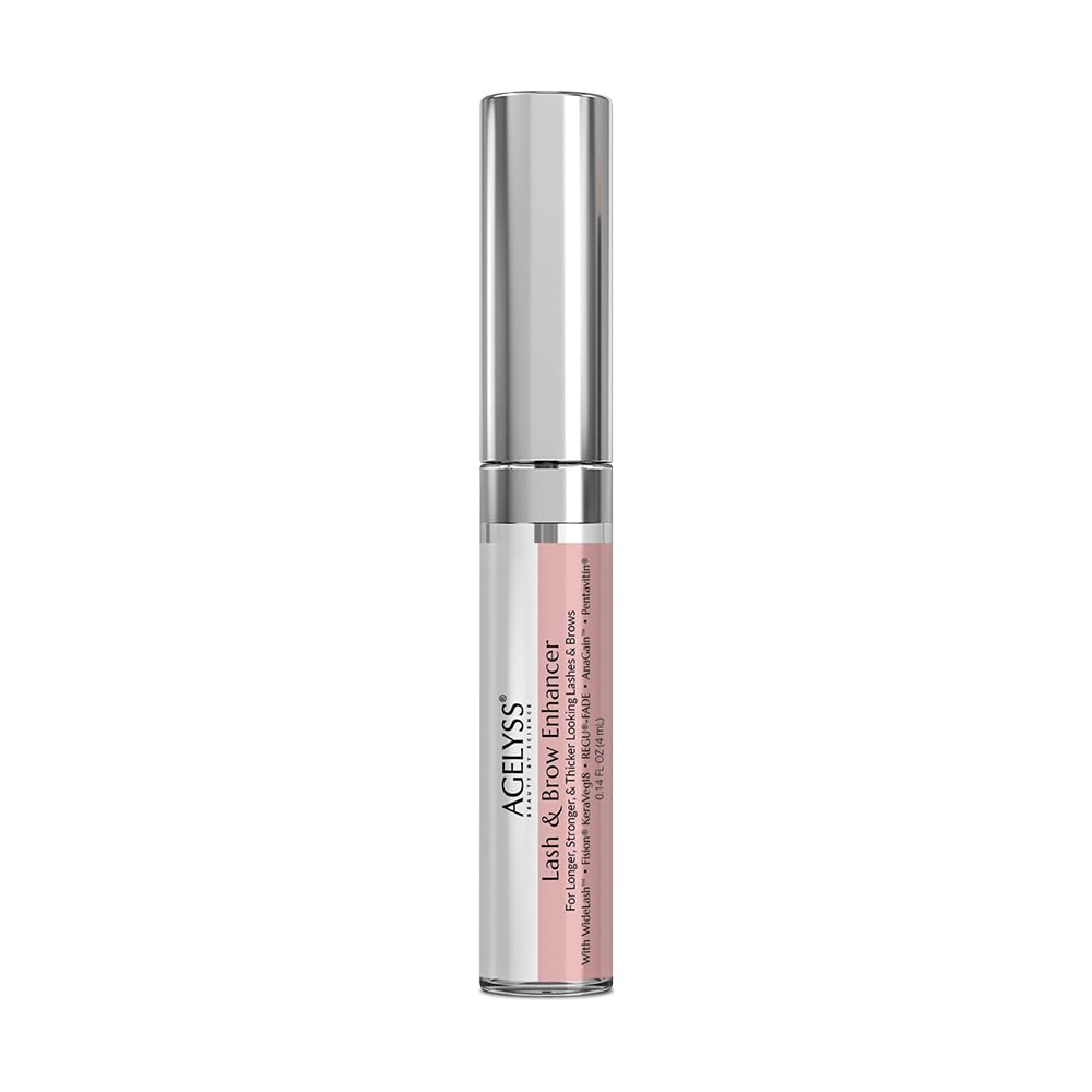 Agelyss Lash & Brow Enhancer bottle for longer lashes and fuller brows.