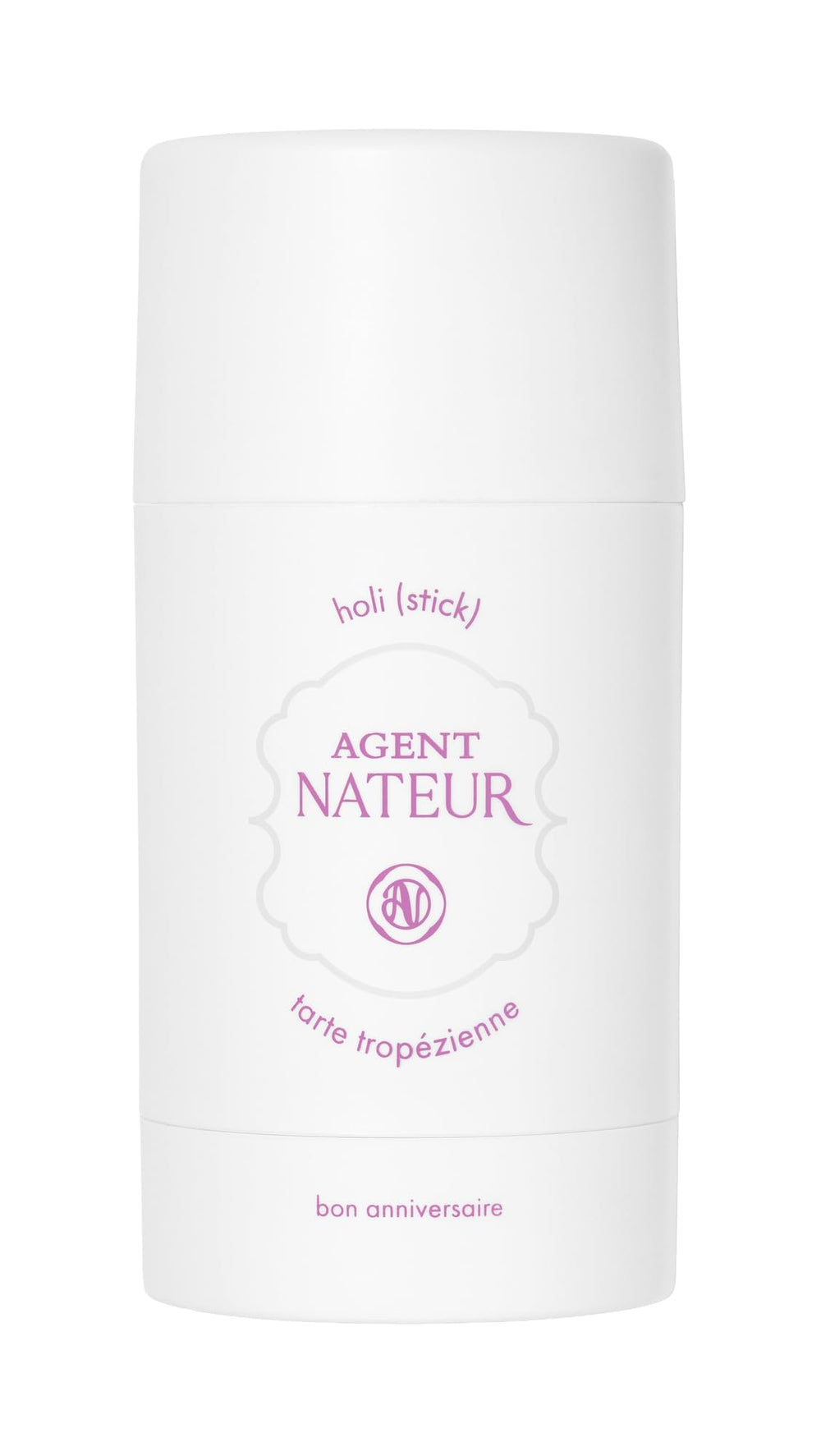 Agent Nateur holi stick deodorant bottle with natural formula for all-day freshness.