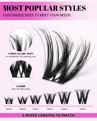 AGGRAD Flora Lash Clusters wispy hybrid volume for daily wear