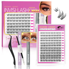 AGGRAD Venus lash clusters kit 8-14mm D curl for a natural wispy look