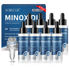 AGIKENB serum minoxidil 5% – Bouteille pour application précise sur le cuir chevelu.