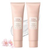 agoname Purifying Exfoliating Gel face application demonstrates gentle exfoliation for all skin types.