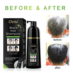 Agthyuve Dexe gray hair coverage result with solid black shade