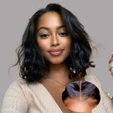 Ahaisy glueless bob wig front view; quick wear with natural appearance.
