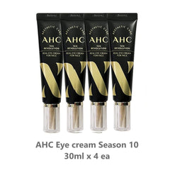 AHC Real Eye Cream jar close up showing ultrafine moisture particles