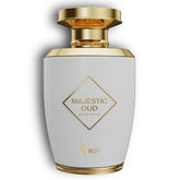 AHUJA Majestic Oud bottle front view with premium packaging, ideal for gifting