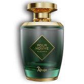 AHUJA Pour Homme bottle cap close-up showing premium design for everyday wear
