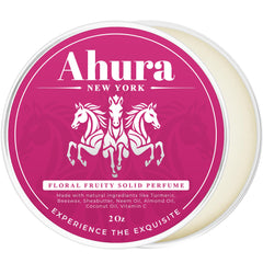 Close-up of iris note in Ahura perfume for floral depth.