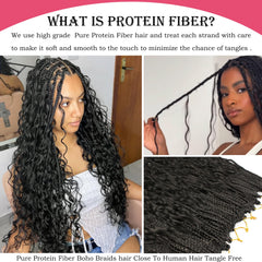AIBEO Goddess Box Braids texture with realistic curls and smooth fiber