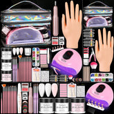 AILALUO acrylic nail kit beginners practice hand for at-home nail art sessions