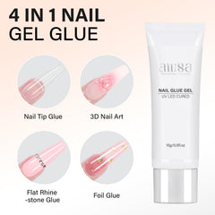 AILLSA crystal-clear gel glue dries without yellowing for natural look