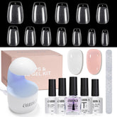 AILLSA gel nail kit with short coffin tips for at-home salon results