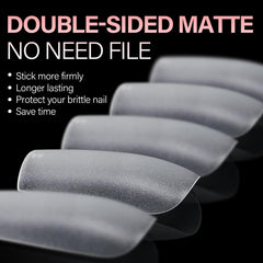 AILLSA matte finish tips—no polish needed for fast, flawless looks.