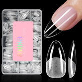 AILLSA medium almond nail tips box with 450 pieces for precise DIY fitting.