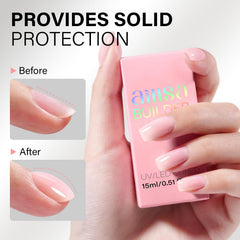 AILLSA nail apex-curve shaping with builder gel for fuller-looking nails.