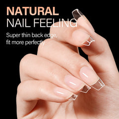 AILLSA pre-shaped coffin tips simplify application without trimming.
