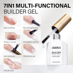AILLSA Rhinestone adhesion with builder gel securely anchors decorations